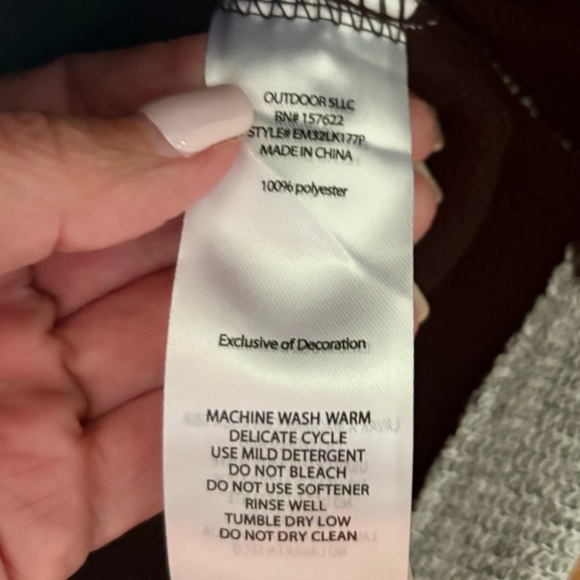 Eddie Bauer Performance Jacket Gray and Black Knit Fleece - NWT - Picture 7 of 13